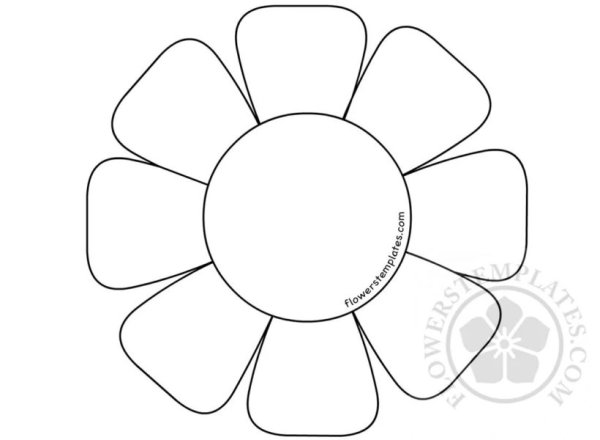 Лепесток цветка контур