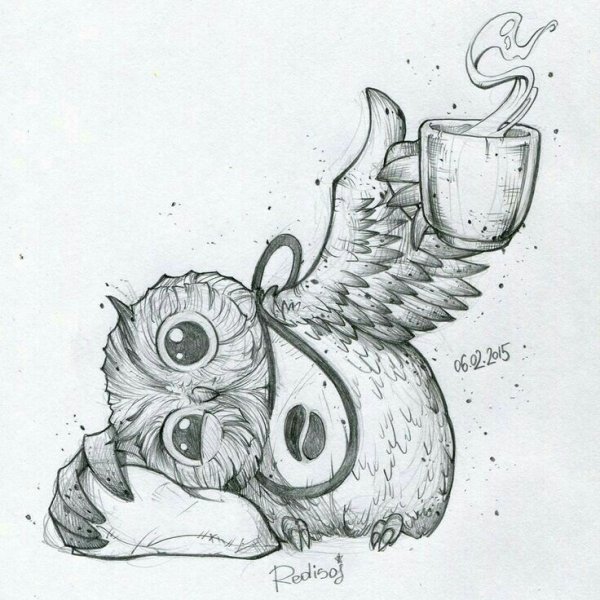 Забавные рисунки карандашом