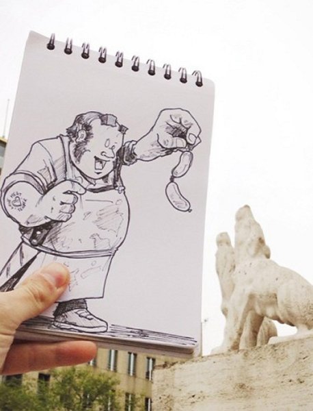 Стрит арт скетч