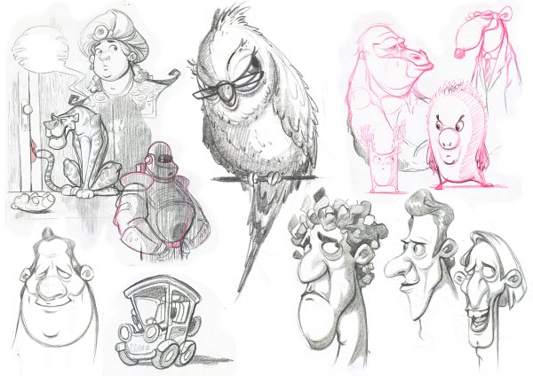 Скетчи персонажей