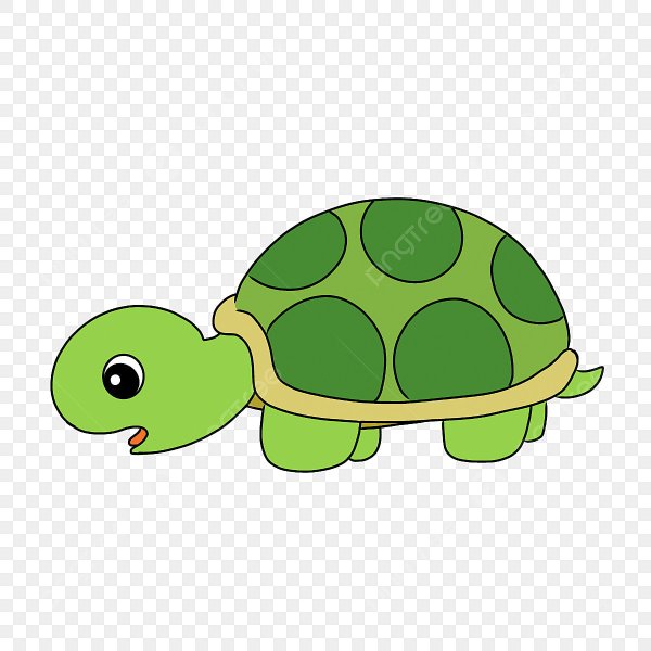 Мультяшный черепаха и простая