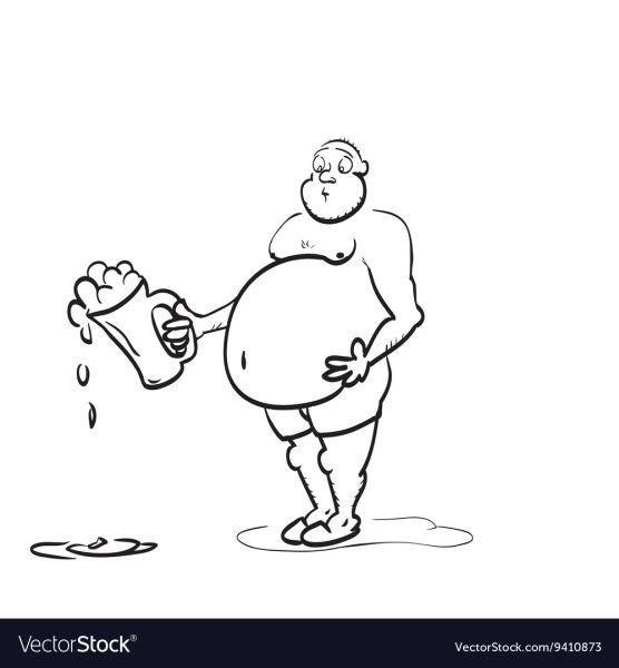 Человек с пузом вектор