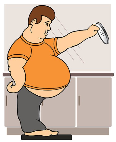 Большой живот рисунок