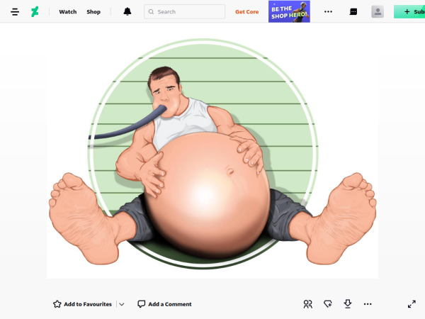 Жирный живот рисунок