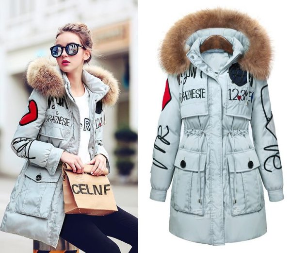 Зимняя куртка с нашивками