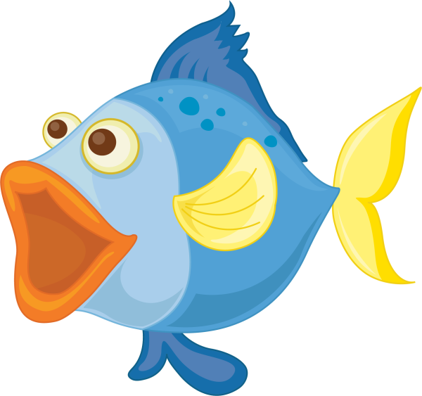 Рыба нарисованная с открытым ртом
