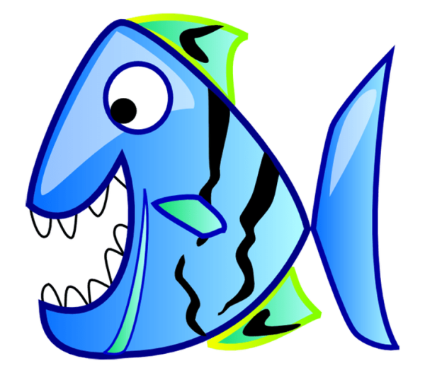 Золотая рыбка с открытым ртом