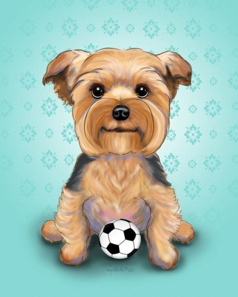 Йоркширский терьер мультяшный