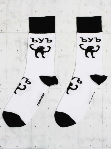 Белые носки с принтом