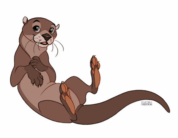 Выдра мультяшно