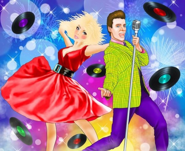 Плакаты в стиле стиляг