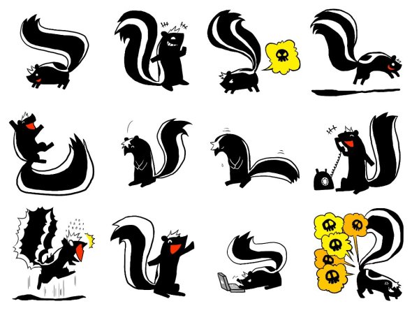 Скунс мультяшный вонь