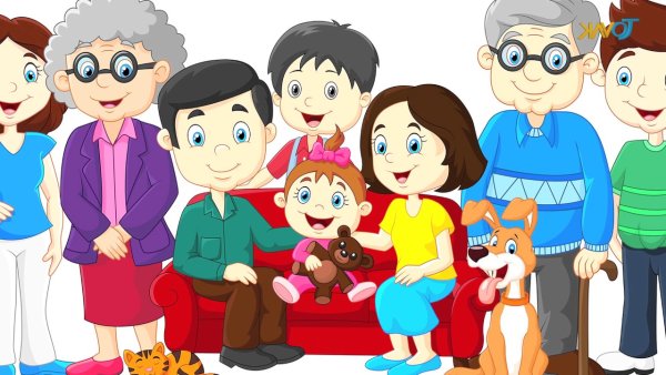 Большая семья мультяшная