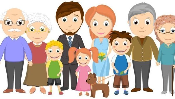 Большая семья мультяшная