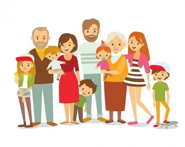 Большая семья вектор