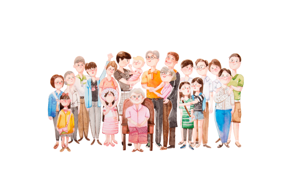 Большая семья мультяшная