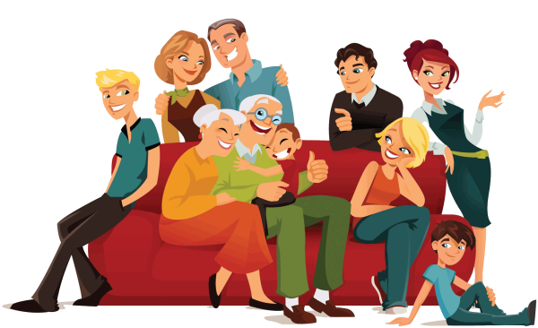 Большая семья мультяшная