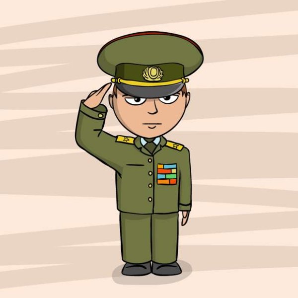 Мультяшный военный
