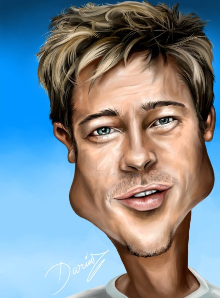 Brad Pitt карикатура