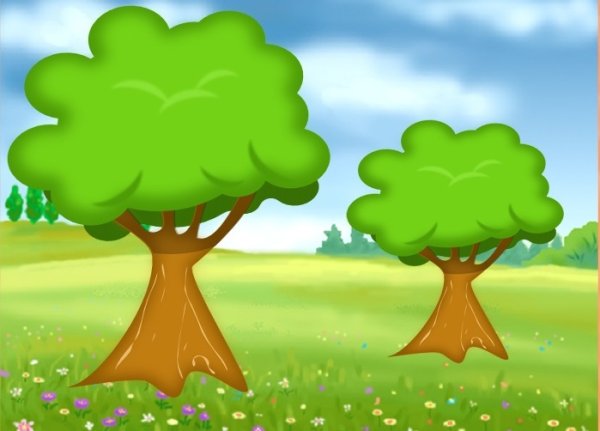 Большое и маленькое дерево