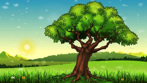 Дерево мультяшное