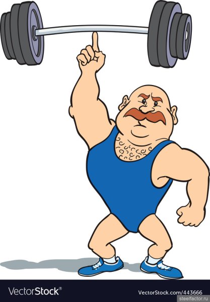 Тяжелоатлет мультяшный
