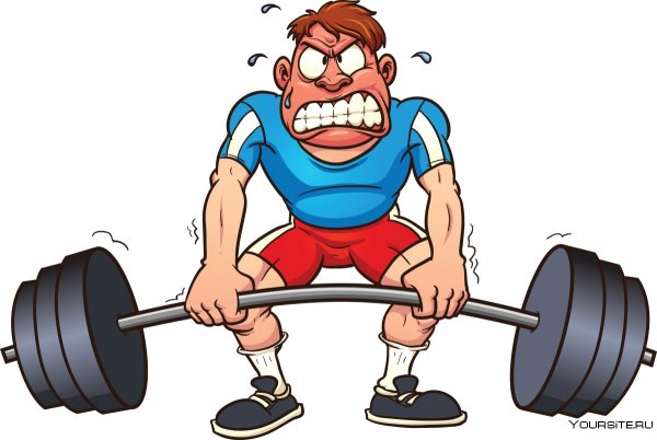 Силач со штангой
