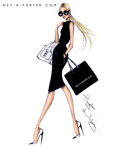 Модные иллюстрации девушек в полный рост