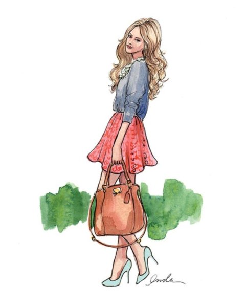 Модные иллюстрации девушек