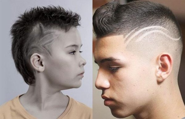 Мужские стрижки с полосками