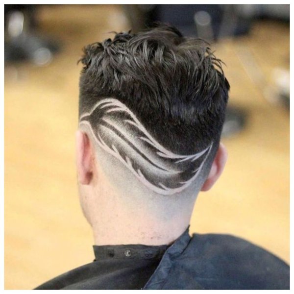 Стрижки для мальчиков с полосками