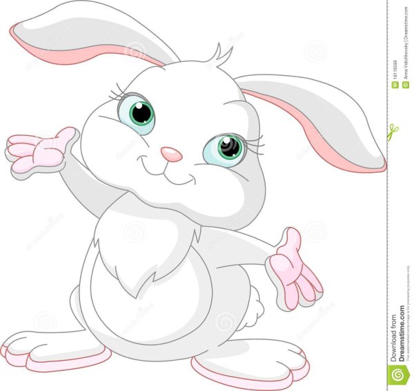 Зайчик белый для детей