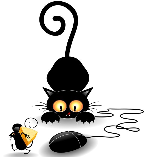 Мультяшные коты черные