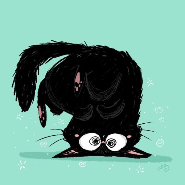 Злой мультяшный кот