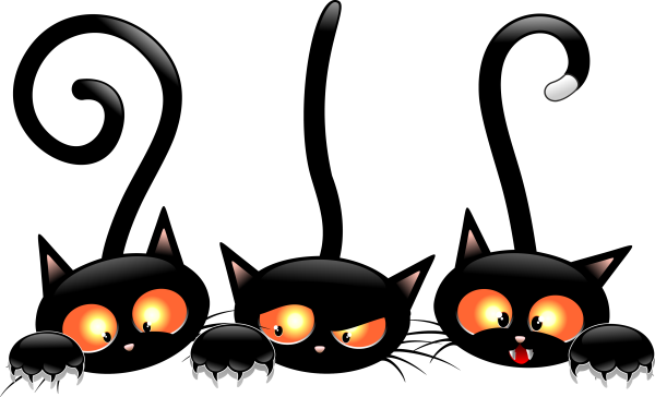 Черный кот мультяшный