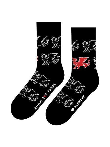 Носки с принтом женские высокие