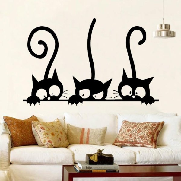 Интерьерные наклейки коты