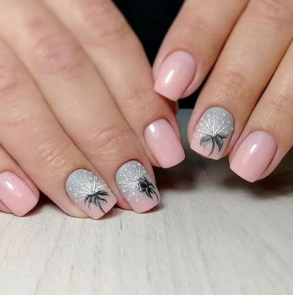 Веточки на ногтях