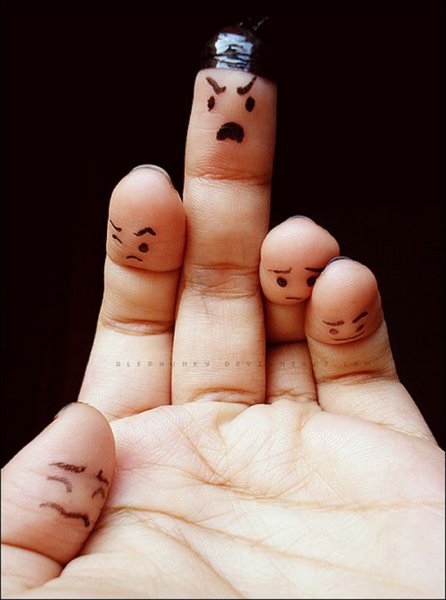 Прикольные рисунки на пальцах