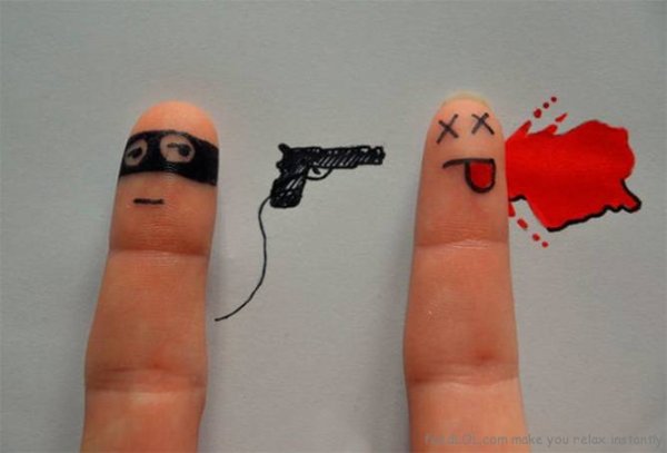 Человечек из пальцев