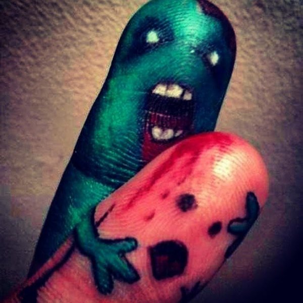 Прикольные рисунки на пальцах