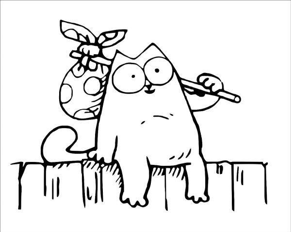 Наклейка кот Саймона
