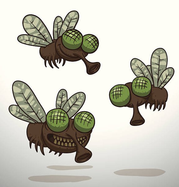 Муха карикатурная