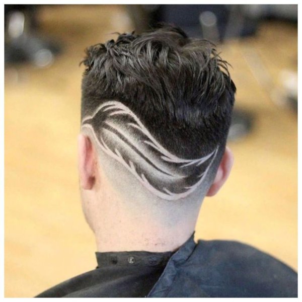 Узоры на прическах для мальчиков