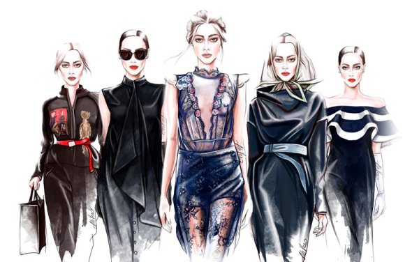 Фэшн иллюстрации Джона Гальяно