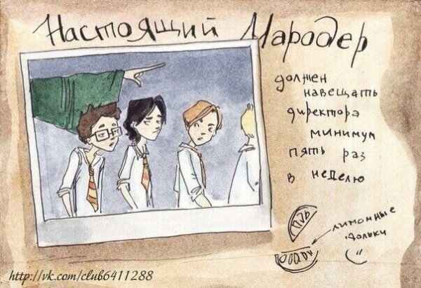 Мародёры Гарри Поттер в молодости комиксы