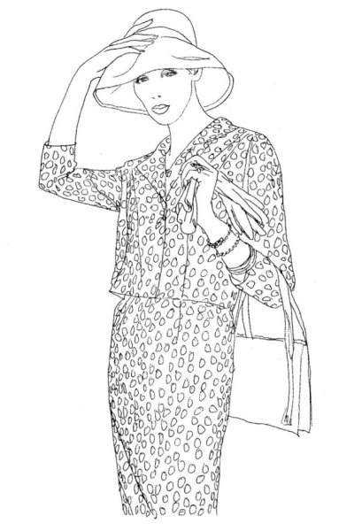 Раскраска модный журнал