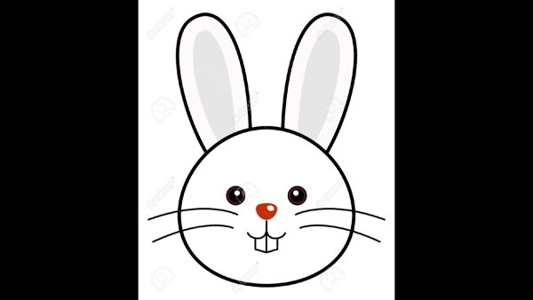 Мордочка зайца для аппликации