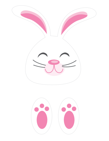 Мордочка зайца для поделки