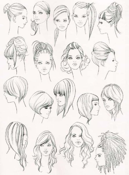 Прически карандашом